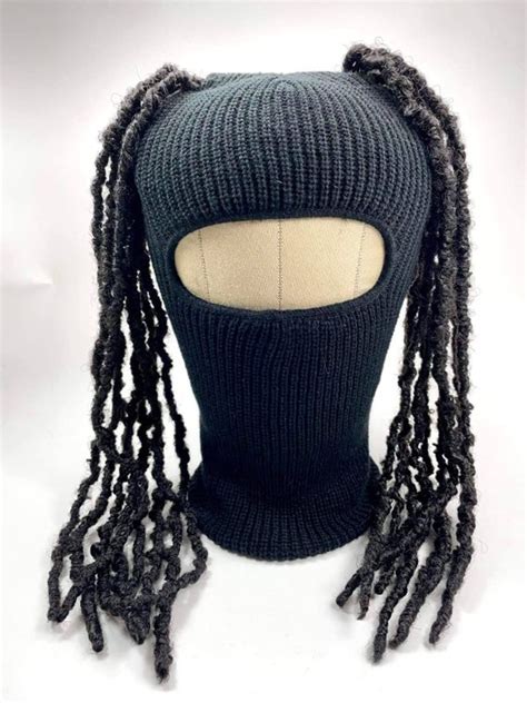 Dreadlocks Ski Mask Hole Pigtails Locs Extensions Balaclava Etsy