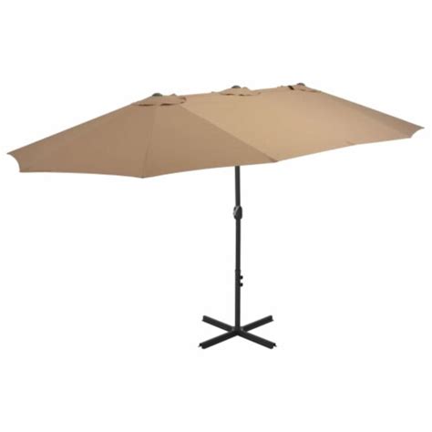 Vidaxl Outdoor Parasol With Aluminum Pole X Taupe