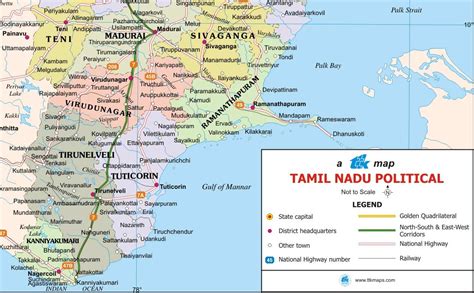 Political Map Tamil Nadu Mapsofnet