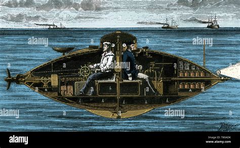 Claude Goubet Electric Submarine 1886 Stock Photo Alamy