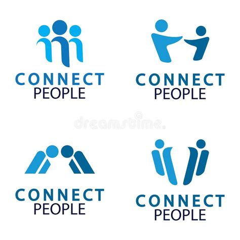 People Connect Logo Design Template Connection Logo For Business Stock