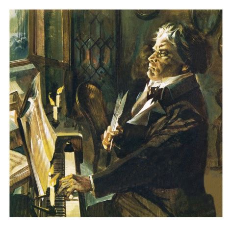 Beethoven At The Piano Giclee Print English School AllPosters