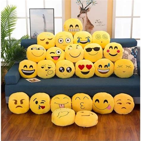 Yellow Emoji Smiley Cushions at Rs 90/piece | Kirti Nagar | New Delhi ...