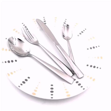 Modern Style Set Luxury Royal Forks And Spoons Stainless Steel Silver