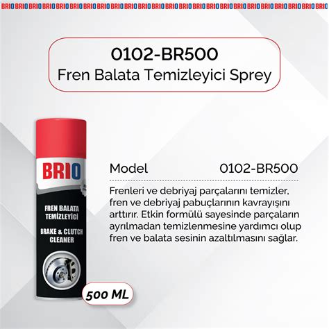 Brio Fren Balata Temizleyici Sprey Ml Brio Shop