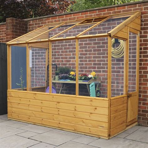 Mercia Traditional Lean To Greenhouse 8 X 4ft Lean To Greenhouse Wooden Greenhouses Greenhouse