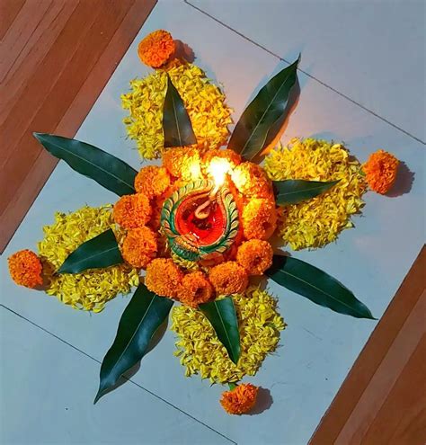 Flower rangoli – Artofit