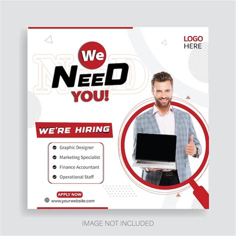 Premium Vector Vector Hiring Announcement Post Template