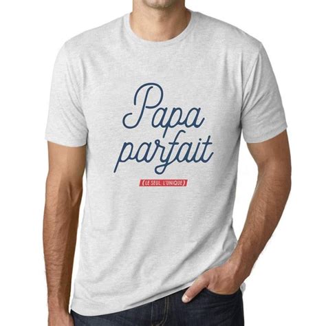 Ultrabasic Homme Graphique Papa Parfait T Shirt Marine Lettre