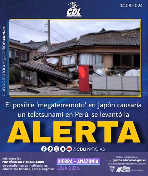 El posible megaterremoto en Japón causaría un teletsunami en Perú se