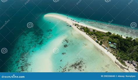 Seascape With Tropical Island Semporna Sabah Malaysia Stock Footage