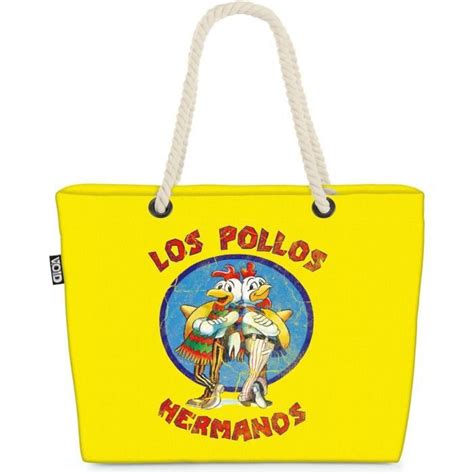 Xxl Sac De Plage Los Pollos Shopper Beach Bag 60x38x16cm 36l Shopping