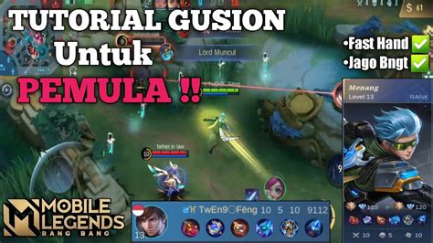 Tutorial Dan Cara Menggunakan Hero Gusion Pemula MOBILE LEGENDS YouTube