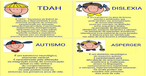 Tdah Dislexia Autismo E Asperger S Escola