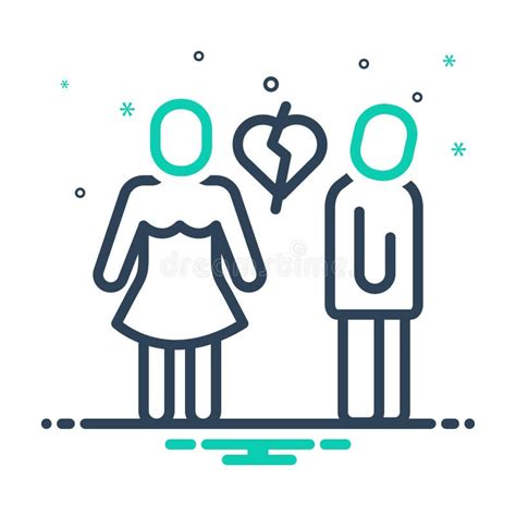 Mix Icon For Ex Couple And Girlfriend Stock Vector Illustration Of