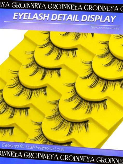 10 Paires De Faux Cils En Fibres De Tissage Professionnel Pour Les Yeux