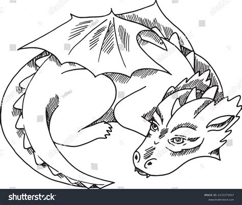 198 Curled up dragon Images, Stock Photos & Vectors | Shutterstock