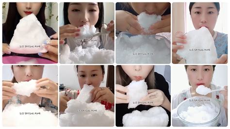 ASMR FREEZER FROST EATING أكل الجليد ICE MUKBANG is å spise