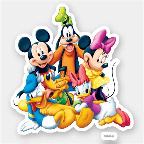 Create your own Custom-Cut Vinyl Sticker | Zazzle | Mickey and friends, Mickey mouse and friends ...