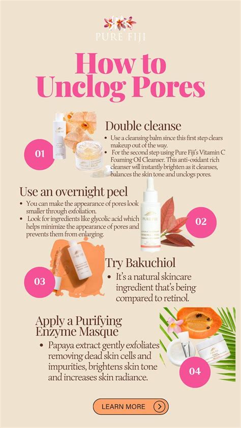 6 Ways To Get Rid Of Clogged Pores Unclog Pores Skin Care Routine Steps Best Natural Skin Care