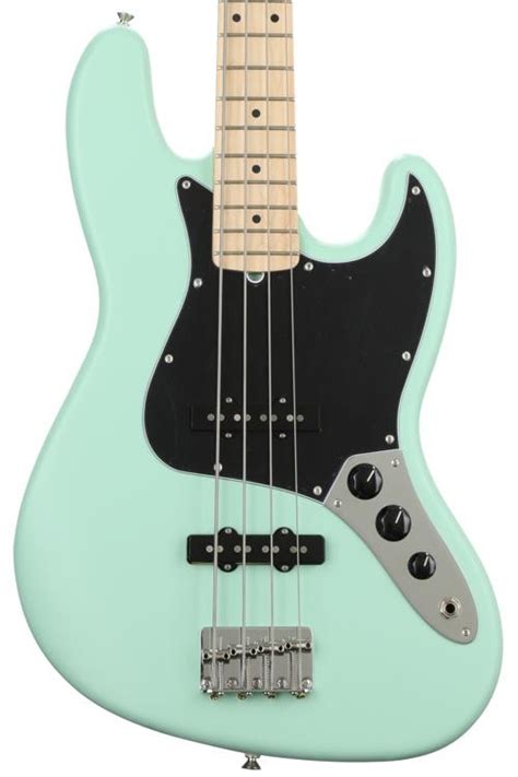 Fender American Performer Jazz Bass Satin Surf Green With Maple Fingerboard Sweetwater