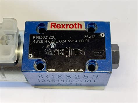 Rexroth R983031220 4WE Directional Solenoid Valve 4WE 6 H62 EG24 N9K4