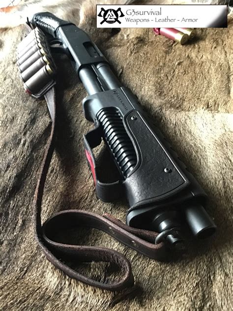 590 Shockwave Tac 14 Leather Shotgun Sling And Bandoleer Etsy