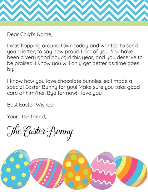 Free Printable And Editable Easter Bunny Letter And Note