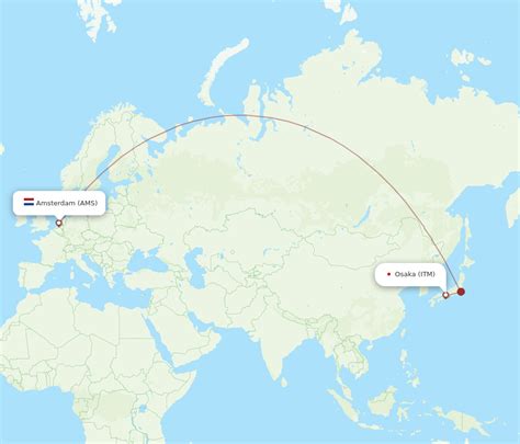 All Flight Routes From Amsterdam To Osaka Ams To Itm Flight Routes