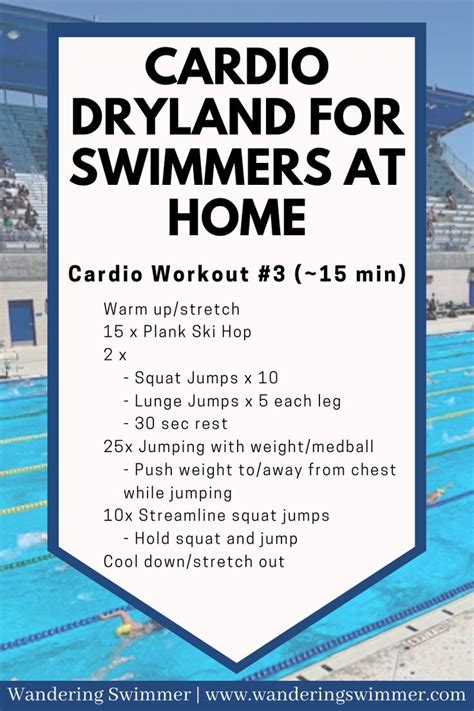 Cardio At Home For Swimmers Swimmers Workout Dryland Workouts For