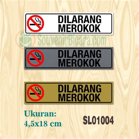 Sign Label Penunjuk DILARANG MEROKOK SL010004 Lazada Indonesia