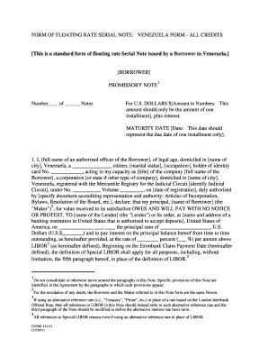 Fillable Online Exim FORM OF FLOATING RATE SERIAL NOTE Export Import