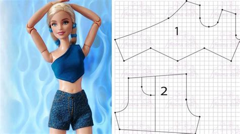 Shorts Y Crop Top Asim Trico Para Barbie Patrones En La Descripci N