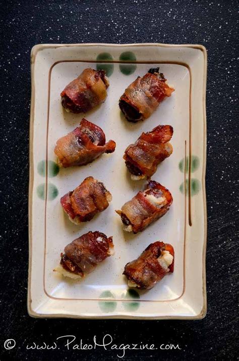 Bacon Wrapped Dates Stuffed With Cashew Cheese Recipe [paleo Dairy Free] Cashew Cheese Recipe