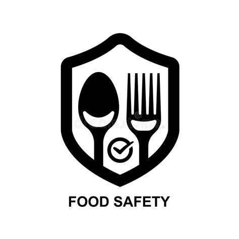 Food Safety Icon Isolated On Background Stock Illustration