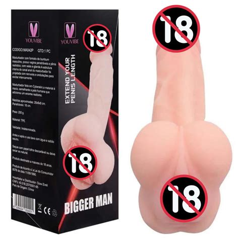 Masturbador Masculino Penis E Vagina Realista Em Cyberskin Bigger Man