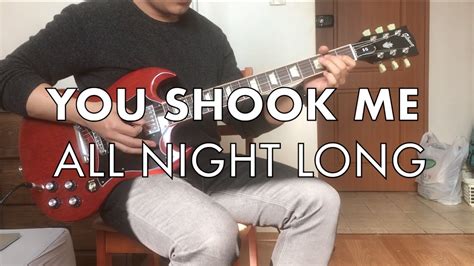 You Shook Me All Night Long Ac Dc Guitar Cover Youtube