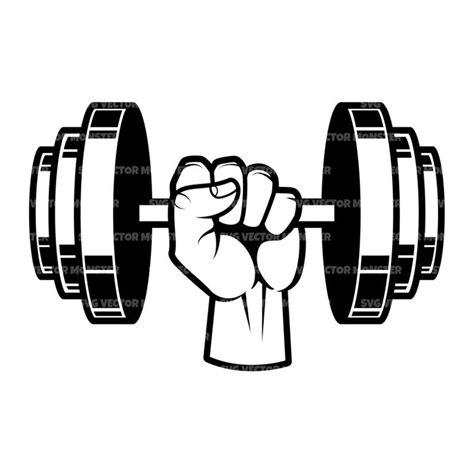 Dumbbell Svg Barbell Svg Weight Svg Bodybuilding Fitness Inspire