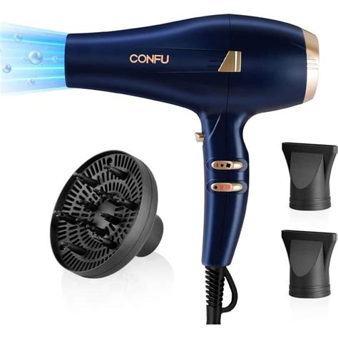 Sèche Cheveux Ionique Professionnel 2400 W Avec Diffuseur Buse De