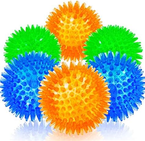 Squeaky Balls For Dogs Small Fetch Balls For Dogs Rubber 6 Pack Bright