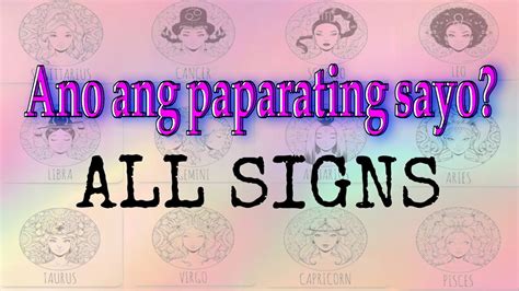 Ano Ang Paparating Sayo ALL SIGNS YouTube