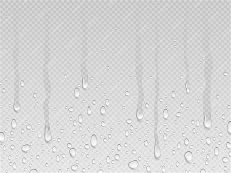Premium Vector Realistic Dripping Drops Flow Down Background Rain