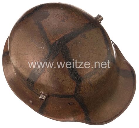 Deutsches Reich 1 Weltkrieg Stahlhelm M 1916 In Mimikri Tarnanstrich