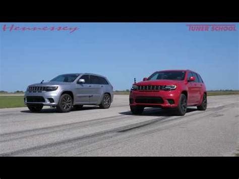 Hpe Trackhawk Vs Stock Trackhawk Street Race Youtube Racing