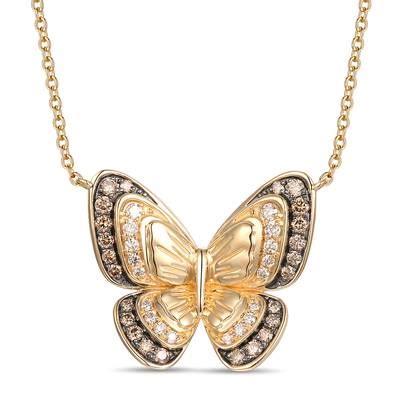 K Honey Gold Adjustable Necklace Chocolate Diamonds Nude Diamonds