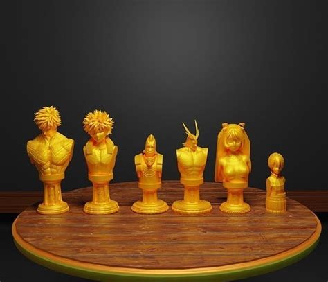 Anime Figure Chess Set Anime Character Chess Pieces 3D model 3D printable | CGTrader