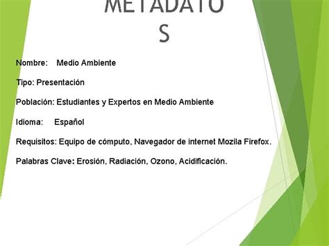 Medio Ambiente Contenido 1 2 Objetivos Desarrollo Del