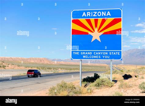 Welcome Arizona Sign Interstate 15 Hi Res Stock Photography And Images