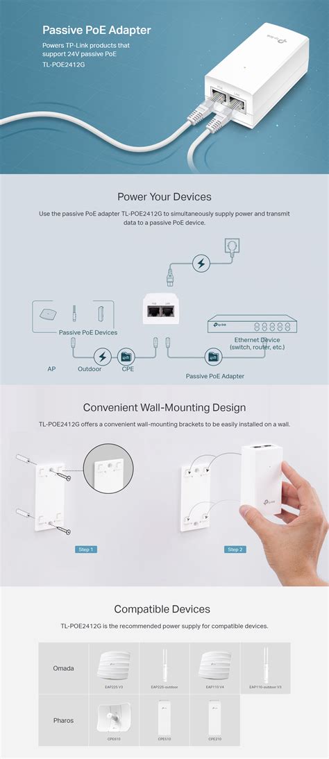 Tp Link Tl Poe G V Passive Poe Adapter Msy Au