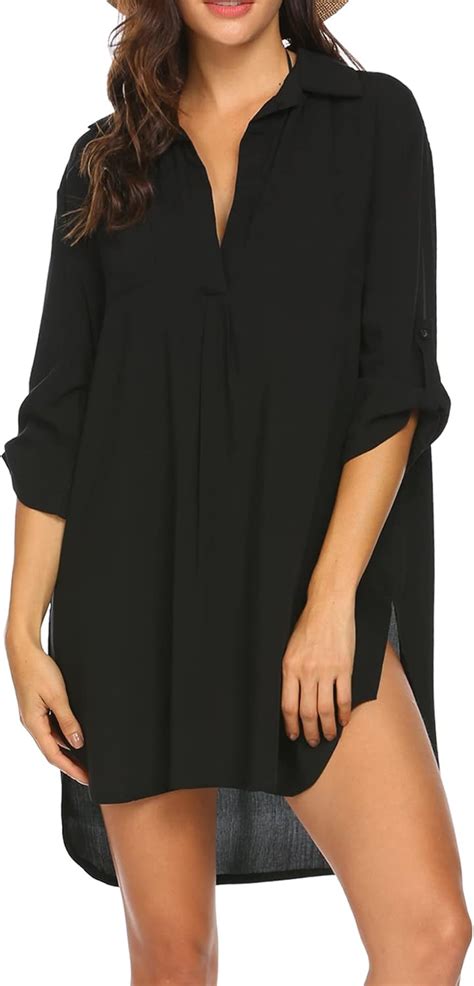 UNibelle Damen Strandkleid Bikini Cover Up Strandponcho Sommer Bademode Strand Vertuschen Shirt